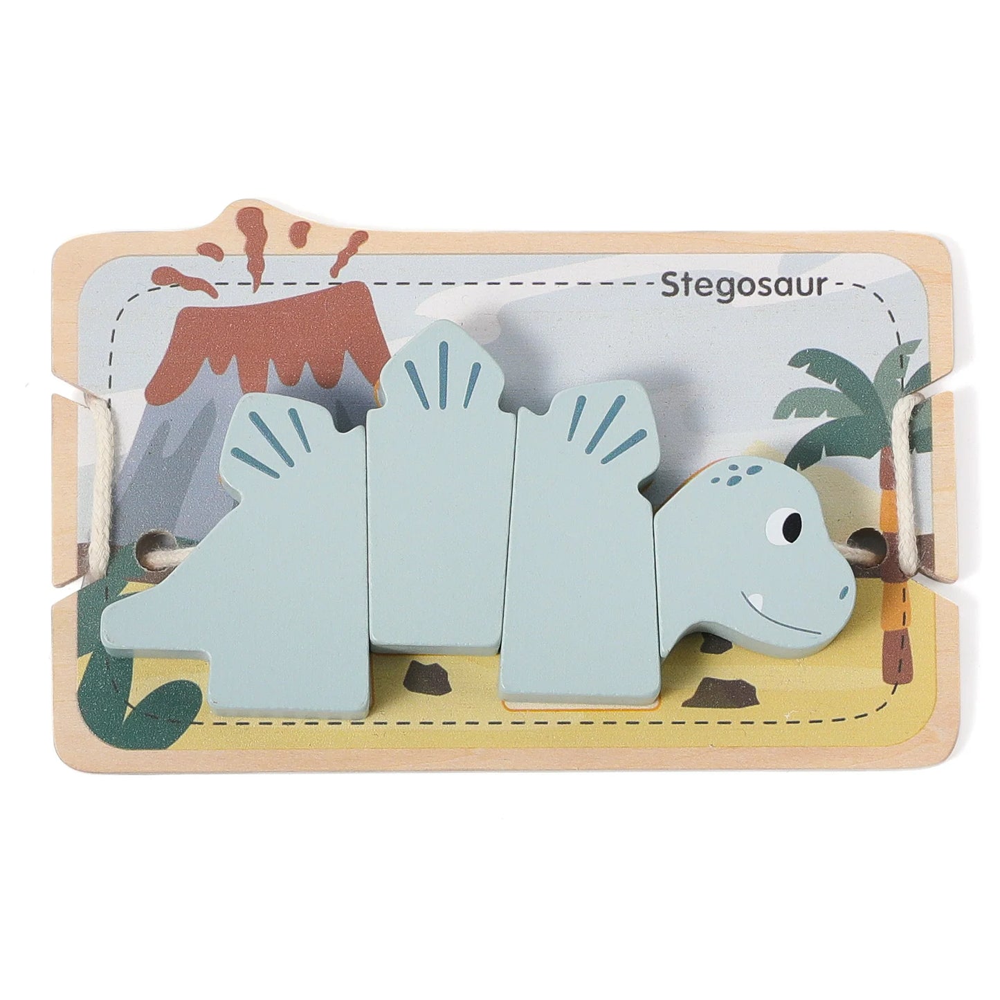 Montessori Dinosaurier Fädelspielzeug – Lernspaß mit Motorikförderung